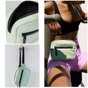 NWOT- Free People Movement Iridescent Bum Bag in Green - Sold out